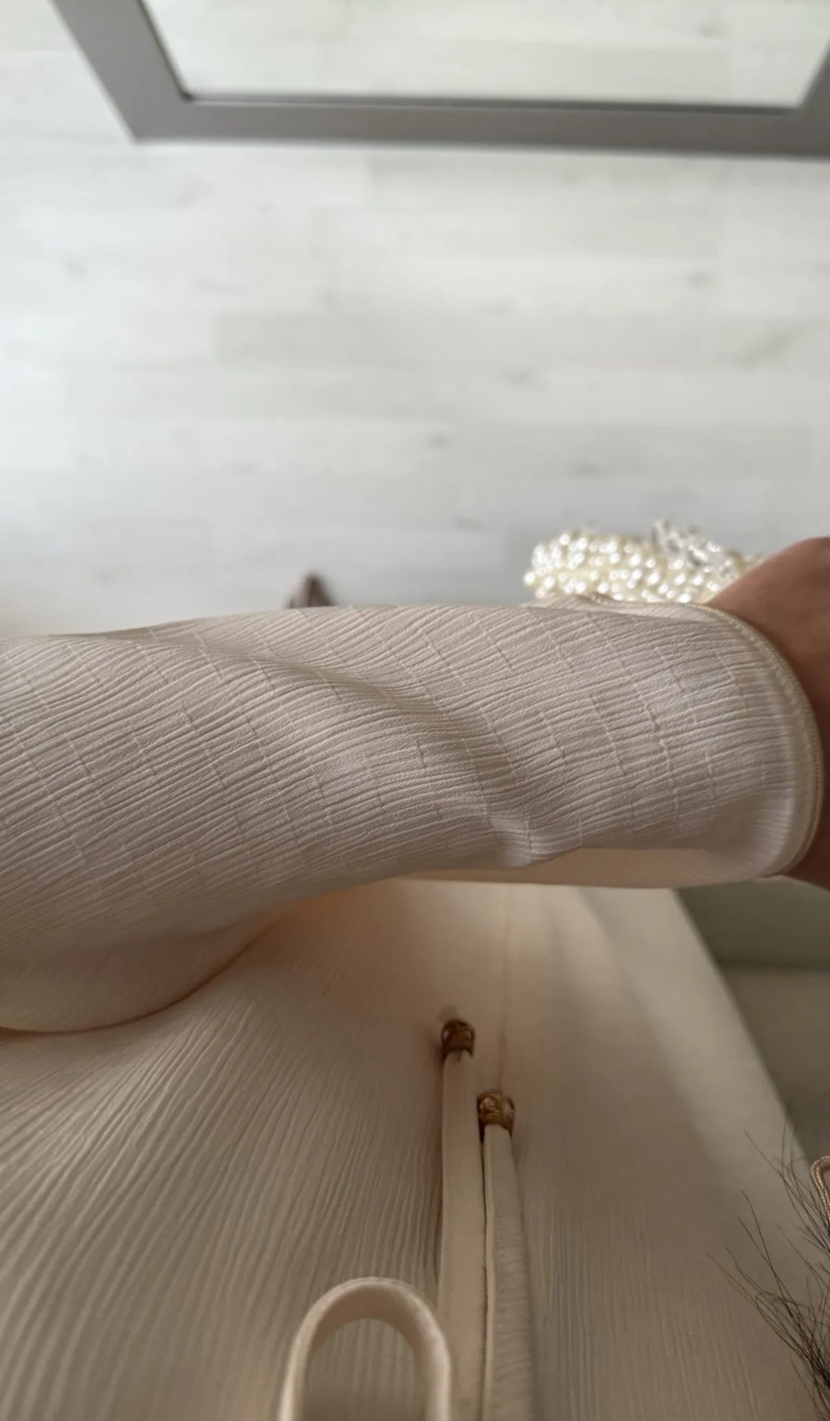 Silk Abaya Beige