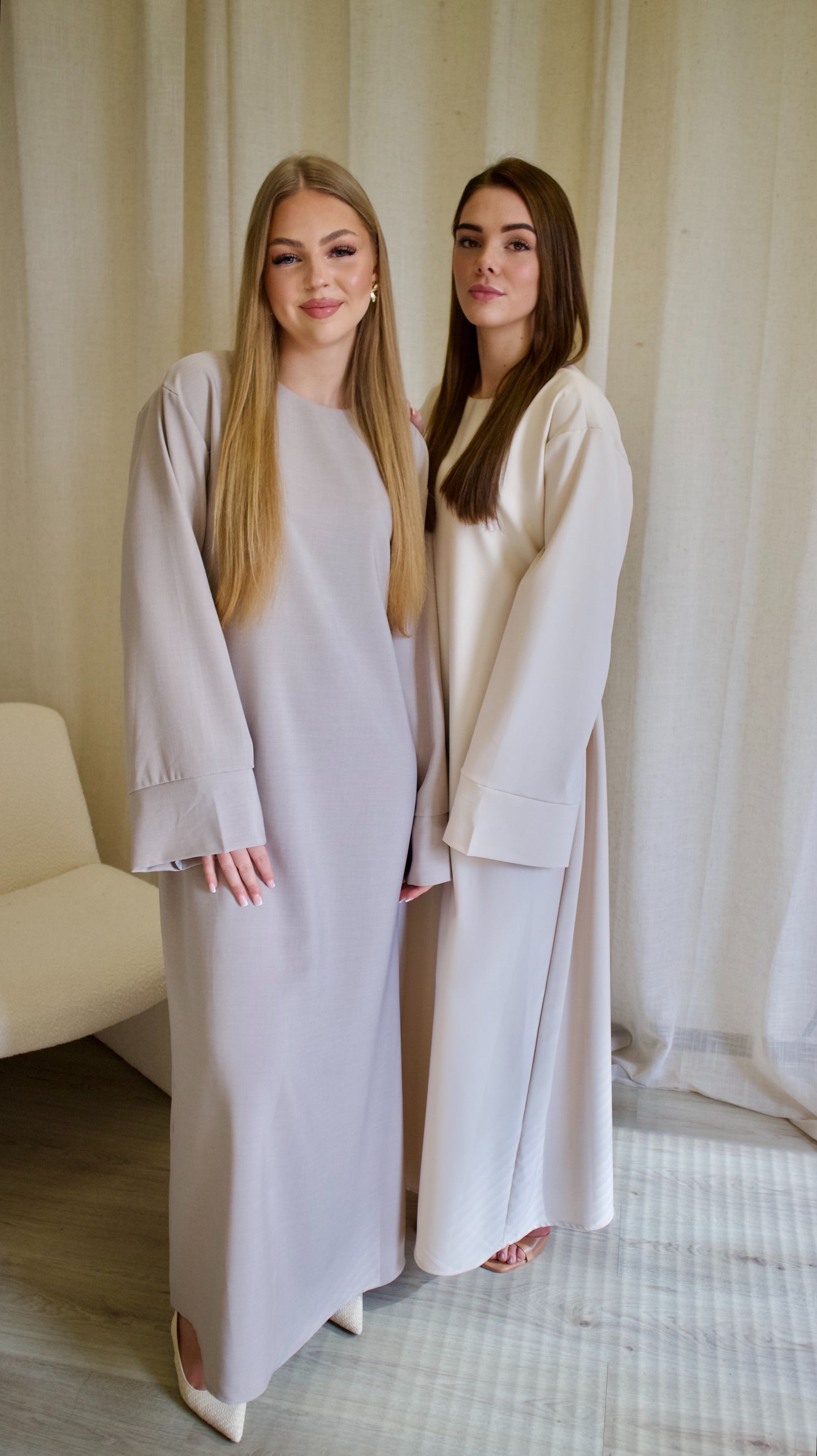Abaya Back Bow Tied Taupe