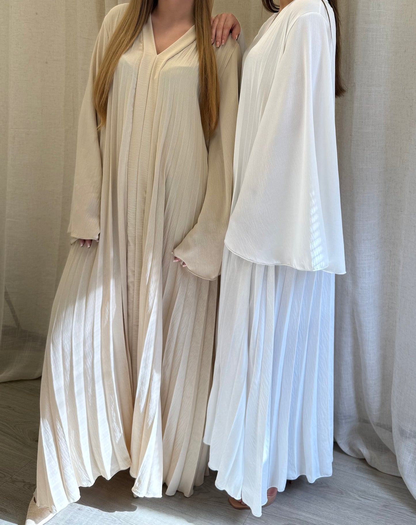 Layerad Abaya Beige
